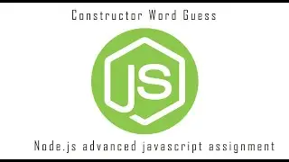Constructor Word Guess - Advanced Javascript