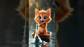 Adorable Cat Fishing Adventure 🌊🐾 |#funny #cat