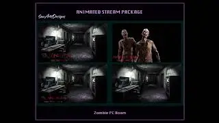 Phasmophobia Game Room Stream Overlay Bundle, Zombie Twitch Overlay for Streamers