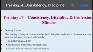 Training #4 - Consistency, Discipline & Profession Mindset! 💯✨