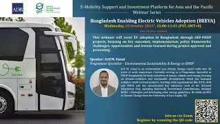 E-Mobility Webinar Series - Bangladesh Enabling Electric Vehicles Adoption