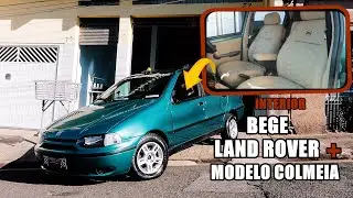 PALIO WEEKEND COM INTERIOR BEGE DA LAND ROVER NO MODELO COLMEIA | PREMIUM REVESTIMENTOS