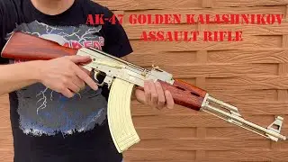 Replica golden Kalashnikov AK 47 Assault rifle | Denix replica