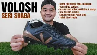Sepatu Bola Seri Shaga Dari Brand Lokal VOLOSH, Bahan Leather Asli.