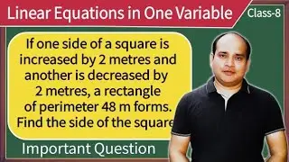 If one side of a square is increased by 2 metres and another is decreased by 2 metres, a rectangle