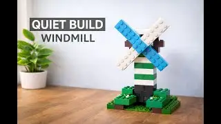 Quiet Build #6 | Simple Windmill ASMR Build with LEGO-like Building Blocks (No Talking)