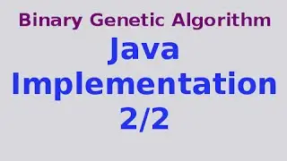 Genetic Algorithms 9/30: Binary Genetic Algorithm .. Java Code 2/2
