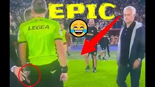 Jose Mourinho epic reaction when he saw referee's red card
