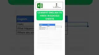 English to Hindi Translate in Excel I Google Translate I Google Sheet #shorts #translate