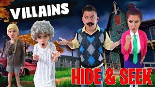 VILLAINS HIDE & SEEK CHALLENGE! Granny, Hello Neighbor, Scary Teacher, Grandpa IN REAL LIFE!