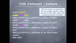 Oracle pl sql tutorial - CASE Statement in PL_SQL #13