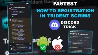 How to Register in Trident Gaming Scrims Fast on Discord | Fastest Trick 100% Register | T3 Scrims