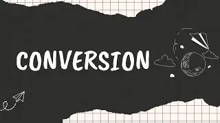 Conversion in English Morphology (Word Formation)