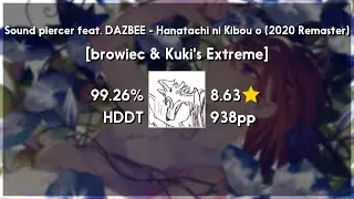 enri (8.86★) Sound piercer  - Hanatachi ni Kibou o [browiec & Kuki's Extreme] +HDDT 99.26% | 931 PP