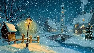 Christmas Winter in a Cozy Village 🌨️ Disney Oldies Playing in Another Room | Soft Disney to Unwind