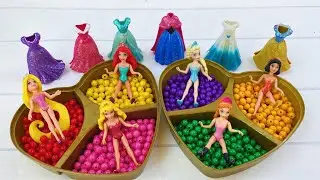 Satisfying Video I How to make Princess Lolipops in to Pool AND Rainbow Painted Cutting ASMR