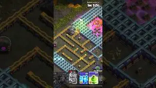 That was a weird jump spell | 3 star goblin king challenge (full video in the comments) #coc #shorts
