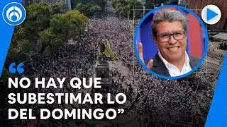 No hay que subestimar la marcha por el INE, no digo cifras pero s&iacute; era nutrida: Ricardo Monreal