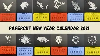 NEW YEAR 2021 Calendar | PAPERCUT CALENDAR 2021 | PAPER CUTTING ART | PAPER ART TUTORIAL