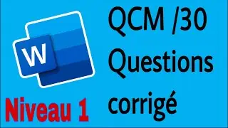 QCM word corrigé 2021
