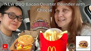 Trying NEW BBQ Bacon Quarter Pounder with Cheese - Mcdonalds 🍔
