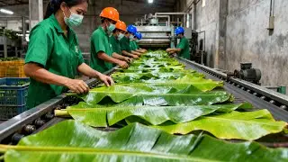 inside the Largest High-Tech Banana Leaf Processing Factory You've Never Seen Before (Full Process)