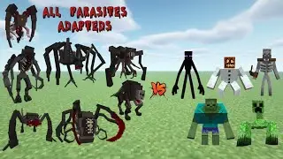 All Parasites Adapteds (Scape and Run Parasites MOD) VS. Mutant Beasts MOD TEAM in MINECRAFT. #mc