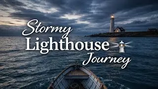 Gentle Stormy Lighthouse 🌧️ | Real Night Rain & Ocean ASMR (No Music)