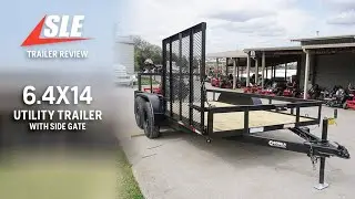 Review of 6.4x14 Utility Trailer with Side Gate | #sleequipment #lawncare #trailer