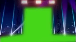 Moving Lights On Road With Green Screen Background