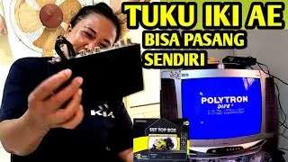 CARA PASANG SET TOP BOX DIGITAL EVERCOSS DI TV TABUNG POLYTRON