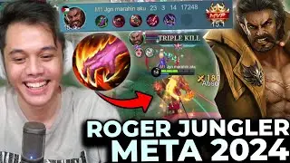 Roger Jungler Jadi Meta Paling OP Di 2024!! Sampe Panen 23 Kill Gini GW!! - Mobile Legends