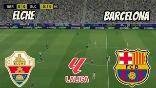 ELCHE vs BARCELONA LaLiga 2026 Full Match Simulation/Prediction PES 26 Gameplay