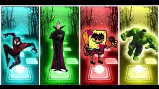 Spider manVs Hotel TransylvaniaVs Sponge Bob exeVs Hulk frog TILES  SKIBIDI TOILET