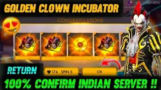 clown incubator return date|new incubator bundle free fire