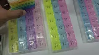 7-Layer Folding Small Pill Medicine Tablet Container with Box Medicine Storage Organizer#viral 