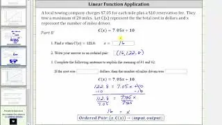 Application; Find Function Outputs, Inputs, Domain and Range (Linear)