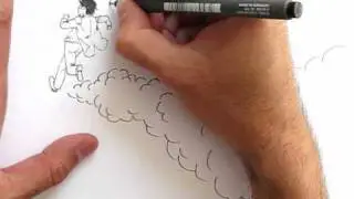 Drawing speedlines to add a dramatic atmosphere manga 漫画 まんが マンガ