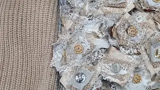 Repurposing a woolen jumper to make Rustic Scrap Fabric Flowers / Clusters | Bonny And Clive