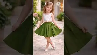 Heavy Flared Skirt for Baby Girl 💚 | Simple Cutting Stitching Tutorial | Kids Wear #babyskirt #skirt