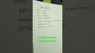 latest summit host countries