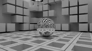 Abstract Geometric Shapes Loop Animation in a Closed Space