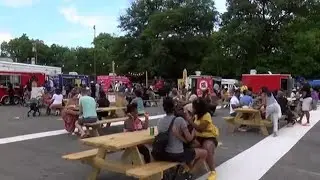 Preparing for the West end Food Truck Block Party