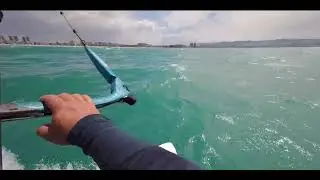 Kite Surfing -  Doutone fish surfboard 5'1 and Ocean Rodeo ROAM 9m Kite - 4K GOPRO 12
