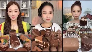 ASMR MUKBANG 🧁🍰#mukbang chooclate #美女吃播#cake #asmr#matcha eating#🍫🍪🥯