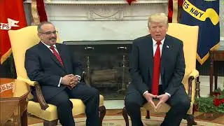 Trump greets Bahrain's crown prince