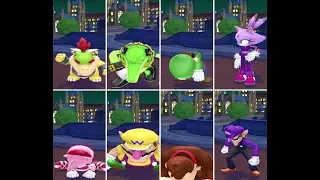 Mario And Sonic At The London 2012 Olympic Games All Characters Losing Animations In London Party