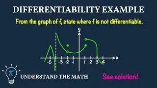 Example Problem: Where a Function is Not Differentiable | Calculus 1