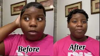 Teaching myself how to curl my pixie cut || Hair Fail||