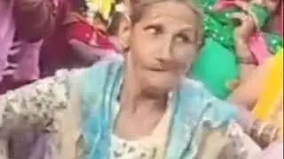 Punjabi old woman village dance